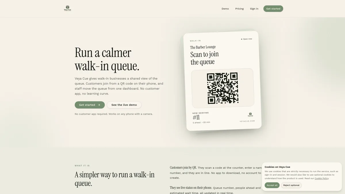 Veya Cue — Queue & Waitlist Infrastructure